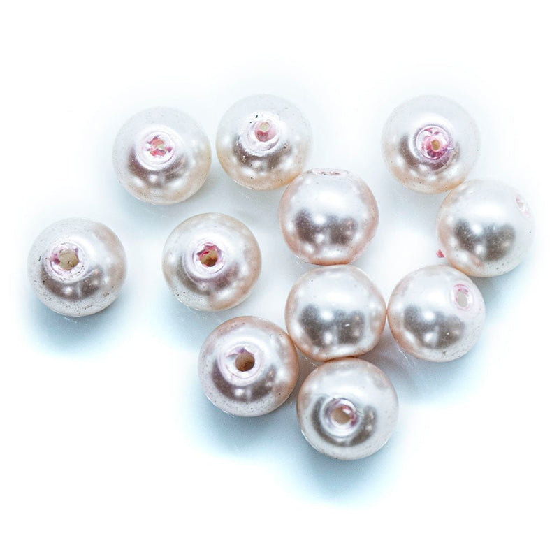 Load image into Gallery viewer, Coloured Glass Pearl Beads 6mm Rose - Affordable Jewellery Supplies
