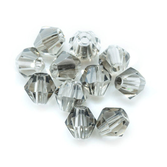 Crystal Glass Faceted Bicone 3mm Silver - Affordable Jewellery Supplies