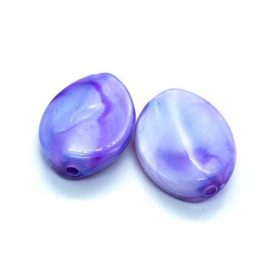 Acrylic Oval 28mm x 22mm Purple - Affordable Jewellery Supplies