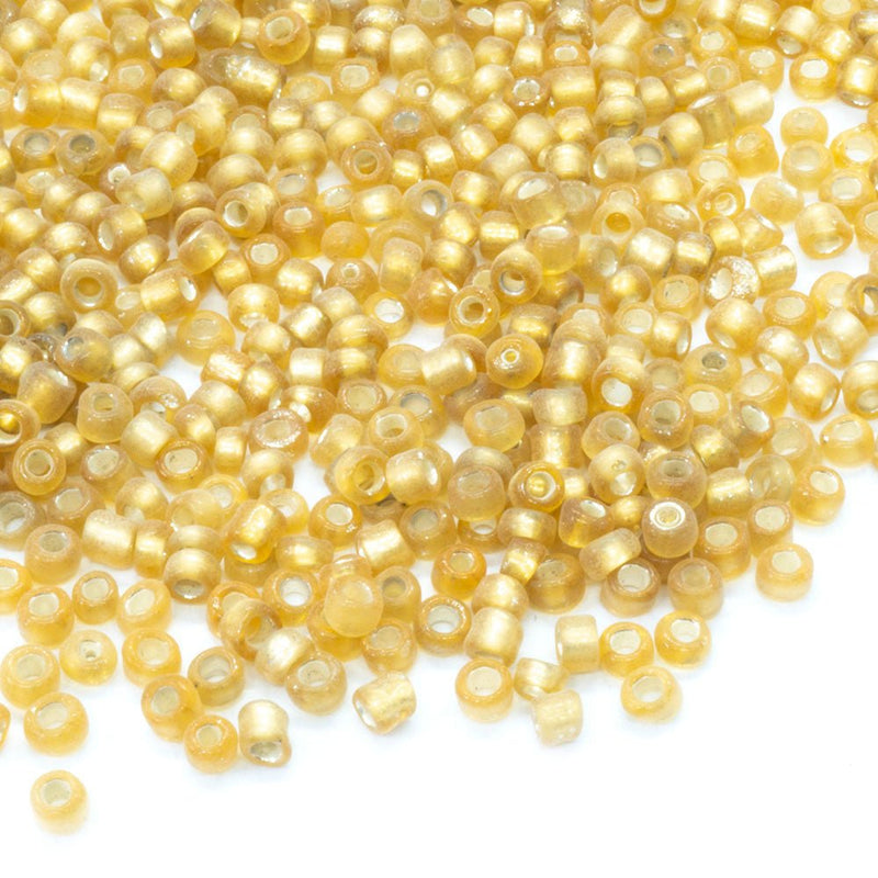 Load image into Gallery viewer, Silver Lined Seed Beads 11/0 Golden - Affordable Jewellery Supplies
