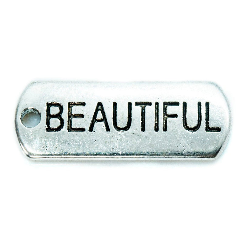 Load image into Gallery viewer, Inspirational Message Pendant 21mm x 8mm x 2mm Beautiful - Affordable Jewellery Supplies
