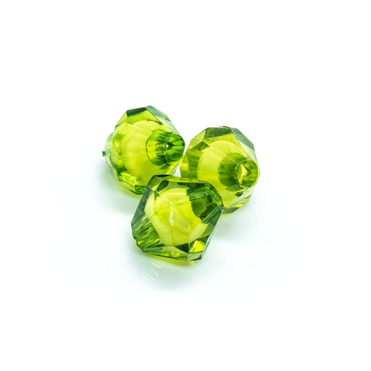 Bead in Bead Faceted Bicone 8mm Green - Affordable Jewellery Supplies