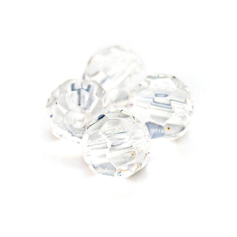 Load image into Gallery viewer, Chinese Crystal Faceted Round Glass Beads 8mm Clear - Affordable Jewellery Supplies
