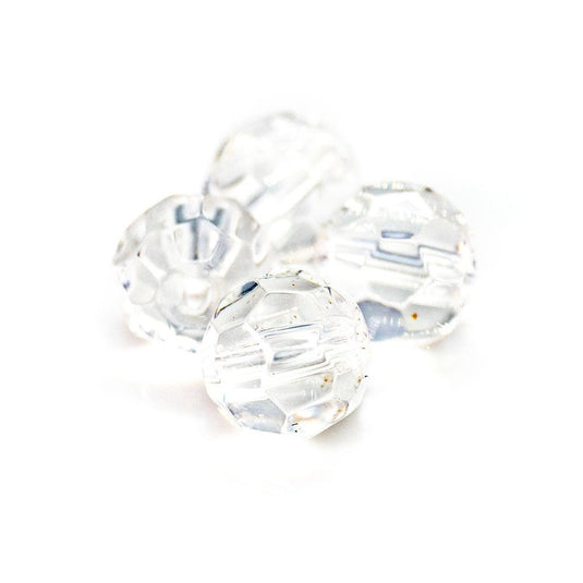 Chinese Crystal Faceted Round Glass Beads 8mm Clear - Affordable Jewellery Supplies