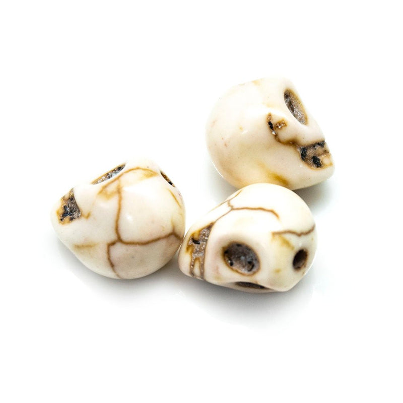 Load image into Gallery viewer, Synthetic Turquoise Skull Bead 10mm x 9mm x 8mm Natural - Affordable Jewellery Supplies
