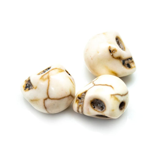 Synthetic Turquoise Skull Bead 10mm x 9mm x 8mm Natural - Affordable Jewellery Supplies