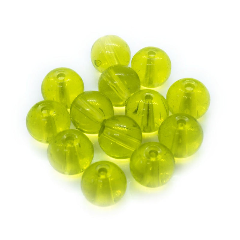 Load image into Gallery viewer, Crystal Glass Smooth Round Beads 6mm Light Green - Affordable Jewellery Supplies

