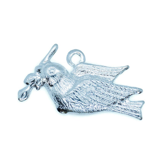 Dove Charm 17mm x 9mm Silver - Affordable Jewellery Supplies