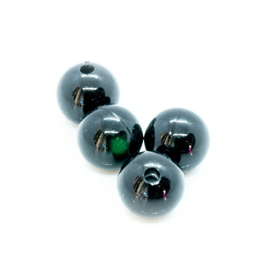 Acrylic Round 8mm Black - Affordable Jewellery Supplies