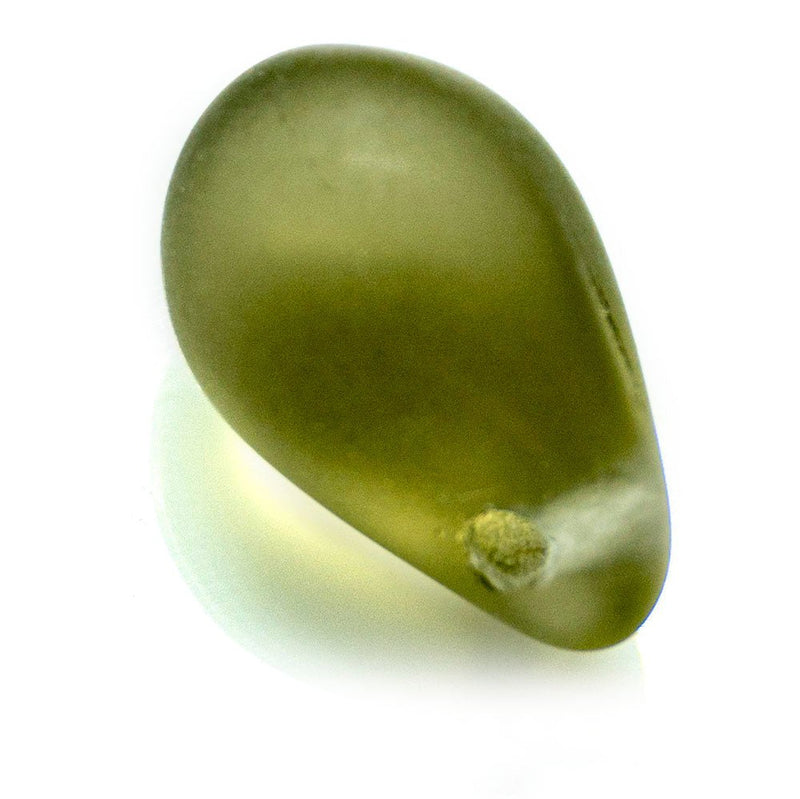 Load image into Gallery viewer, Czech Glass Pressed Teardrop 9mm x 6mm Black Diamond - Affordable Jewellery Supplies
