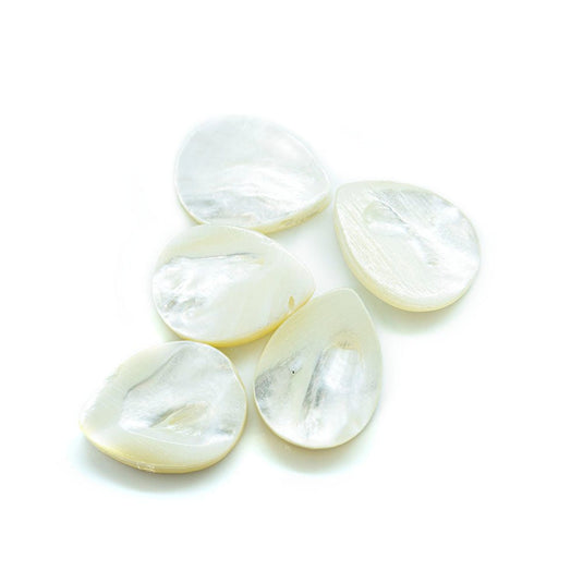 Large Natural Shell Drop 16mm x 12mm x 3-4mm Natural - Affordable Jewellery Supplies