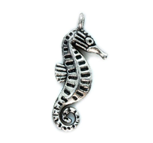 Tibetan Style Seahorse Charm 22mm x 9mm x 3mm Tibetan Silver - Affordable Jewellery Supplies