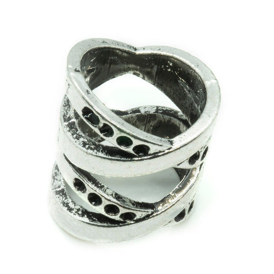 Scarf Slider Bead 27mm x 22mm Silver - Affordable Jewellery Supplies