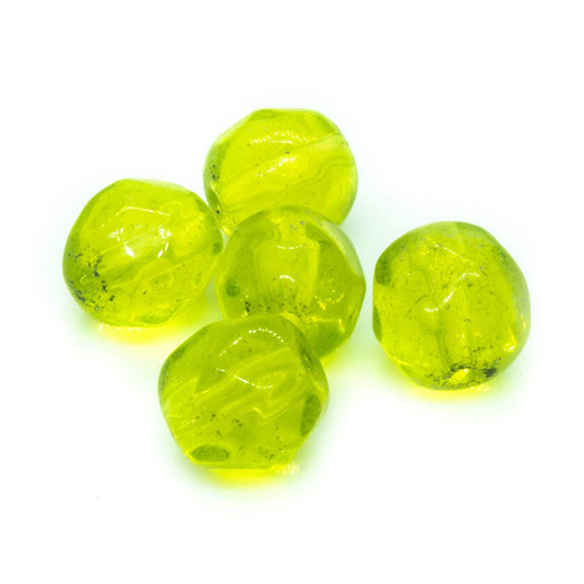 Crystal Glass Faceted Round 6mm Light Green - Affordable Jewellery Supplies