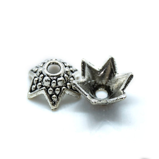 Tibetan Silver Star Bead Cap 10 mm x 5 mm Tibetan Silver - Affordable Jewellery Supplies
