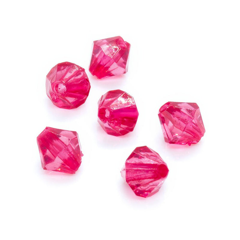 Load image into Gallery viewer, Acrylic Bicone 6mm Dark pink - Affordable Jewellery Supplies
