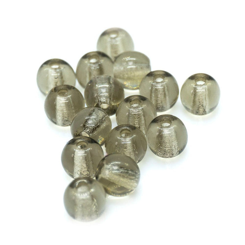Load image into Gallery viewer, Czech Glass Druk Round 4mm Smoke - Affordable Jewellery Supplies
