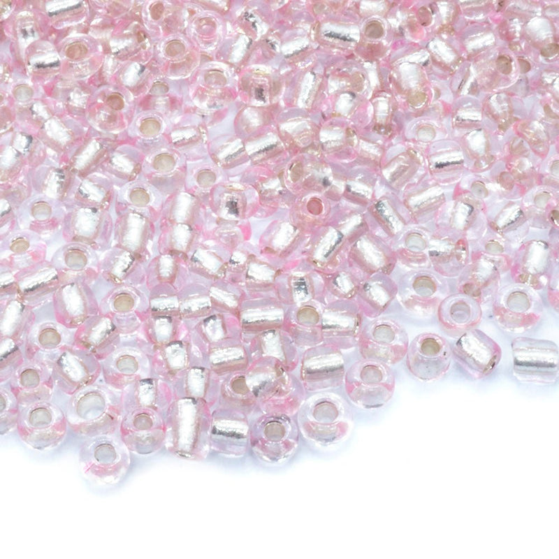 Load image into Gallery viewer, Silver Lined Seed Beads 11/0 Pink - Affordable Jewellery Supplies
