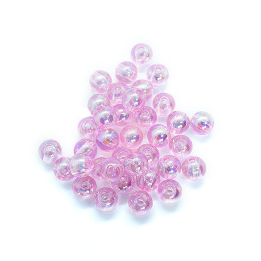 Eco-Friendly Transparent Beads 6mm Pink - Affordable Jewellery Supplies