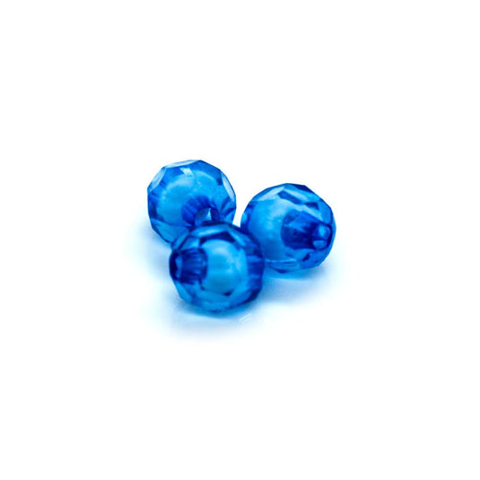 Bead in Bead Faceted Round 8mm Blue - Affordable Jewellery Supplies
