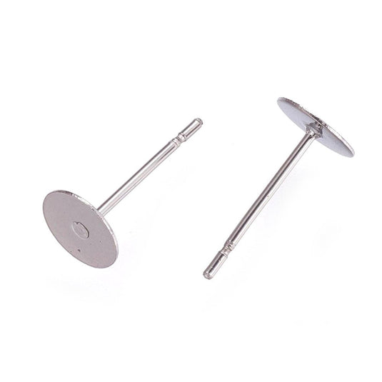 Earring Stud Posts 12mm x 6mm 304 Stainless Steel - Affordable Jewellery Supplies