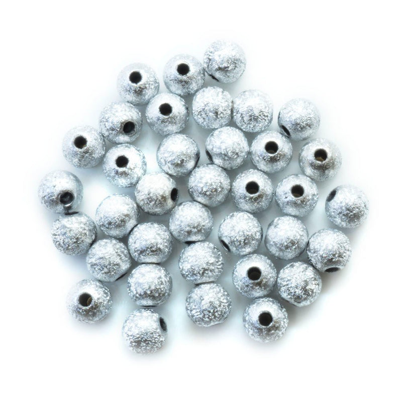 Load image into Gallery viewer, Acrylic Stardust Bead 6mm Silver - Affordable Jewellery Supplies

