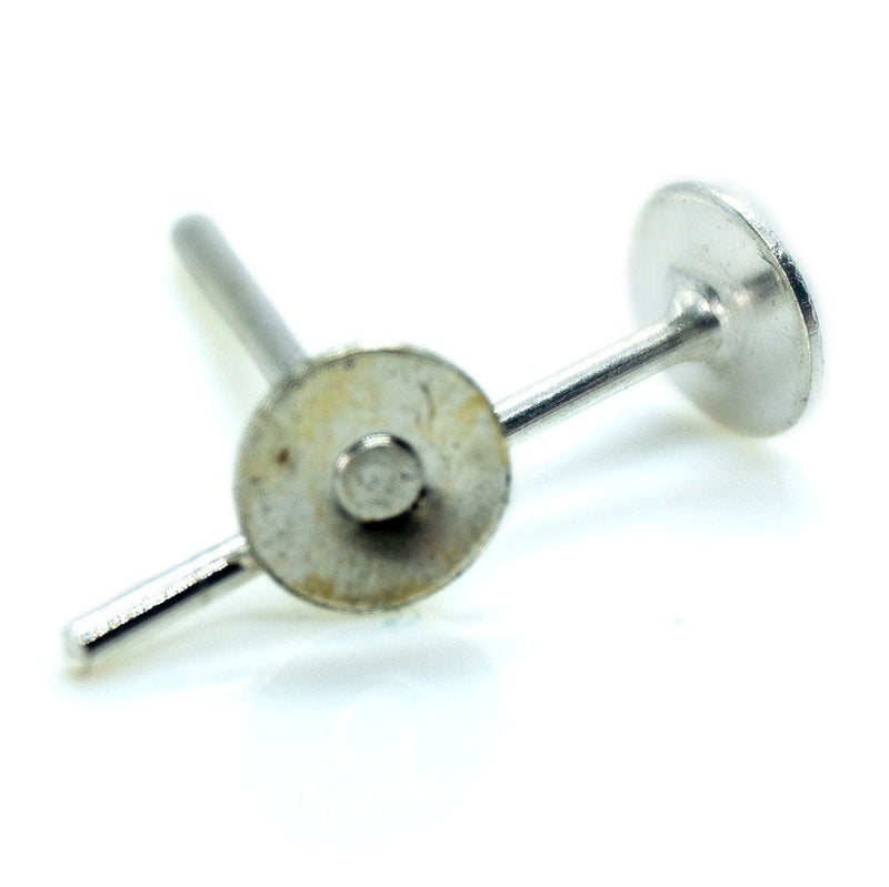 Load image into Gallery viewer, Earring Stud Posts 12mm x 4mm Silver - Affordable Jewellery Supplies
