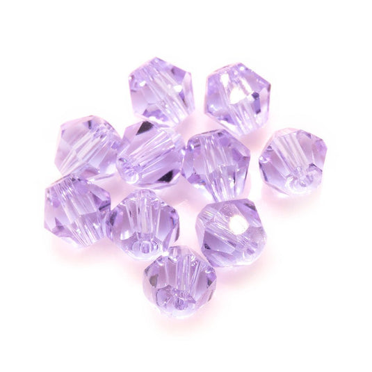 Crystal Glass Faceted Bicone 3mm Lavender - Affordable Jewellery Supplies