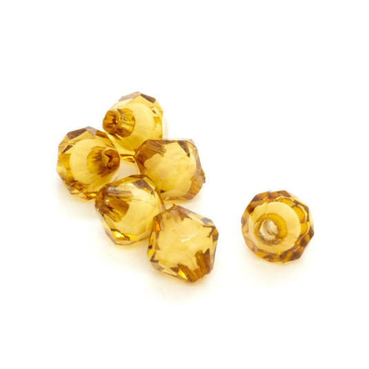 Bead in Bead Faceted Bicone 8mm Olive brown - Affordable Jewellery Supplies