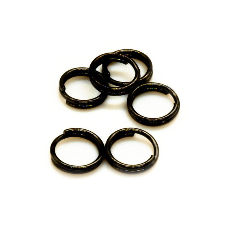 Load image into Gallery viewer, Split Ring 6mm Black - Affordable Jewellery Supplies
