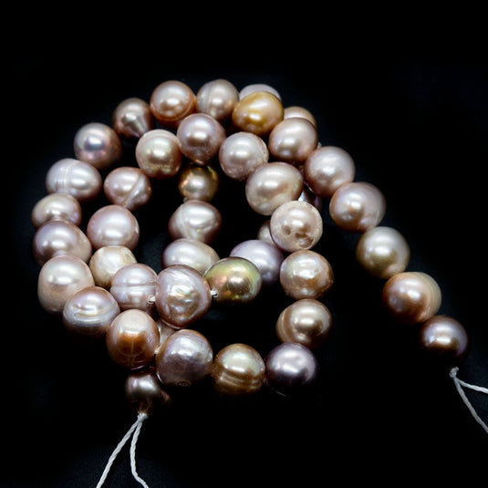 Natural Cultured Freshwater Pearls - Potato 8-9mm x 7-10mm Rosy Brown - Affordable Jewellery Supplies