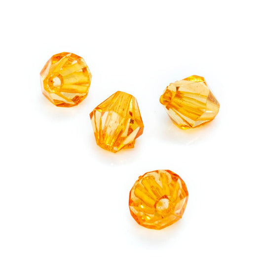 Acrylic Bicone 6mm Orange - Affordable Jewellery Supplies