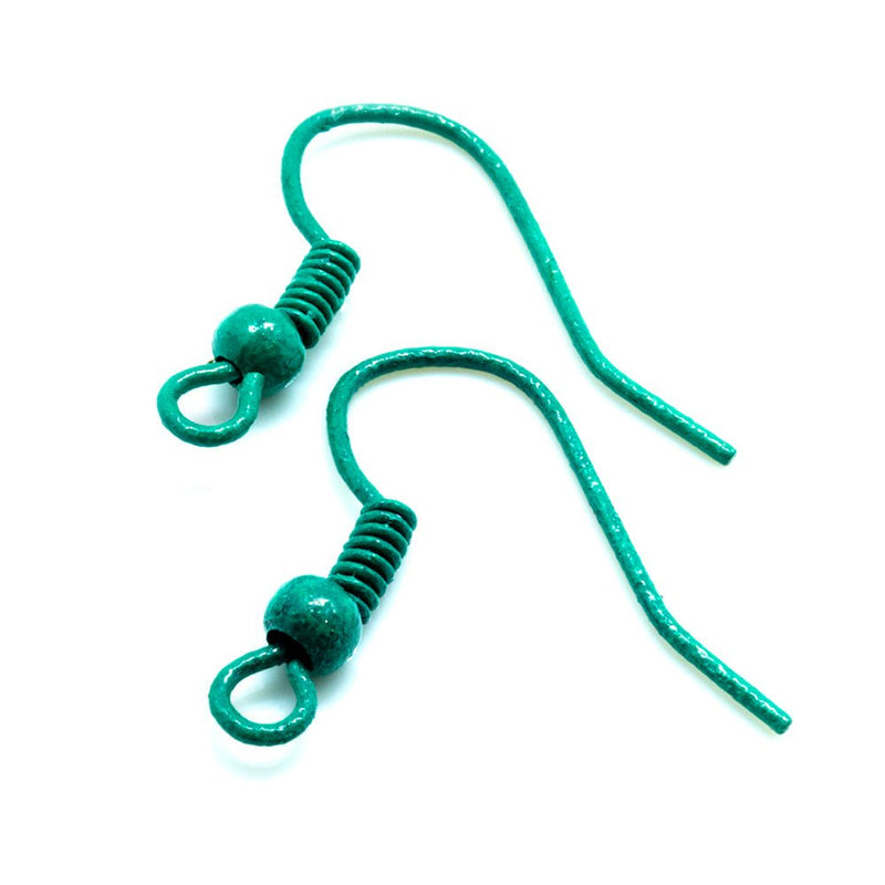 Load image into Gallery viewer, Coloured Earhooks 18mm Green - Affordable Jewellery Supplies
