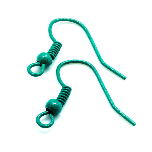 Coloured Earhooks 18mm Green - Affordable Jewellery Supplies