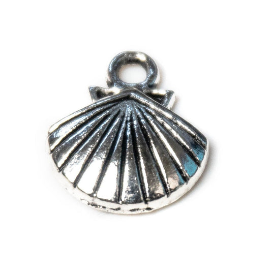 Sea Shell Charm 11mm Silver - Affordable Jewellery Supplies