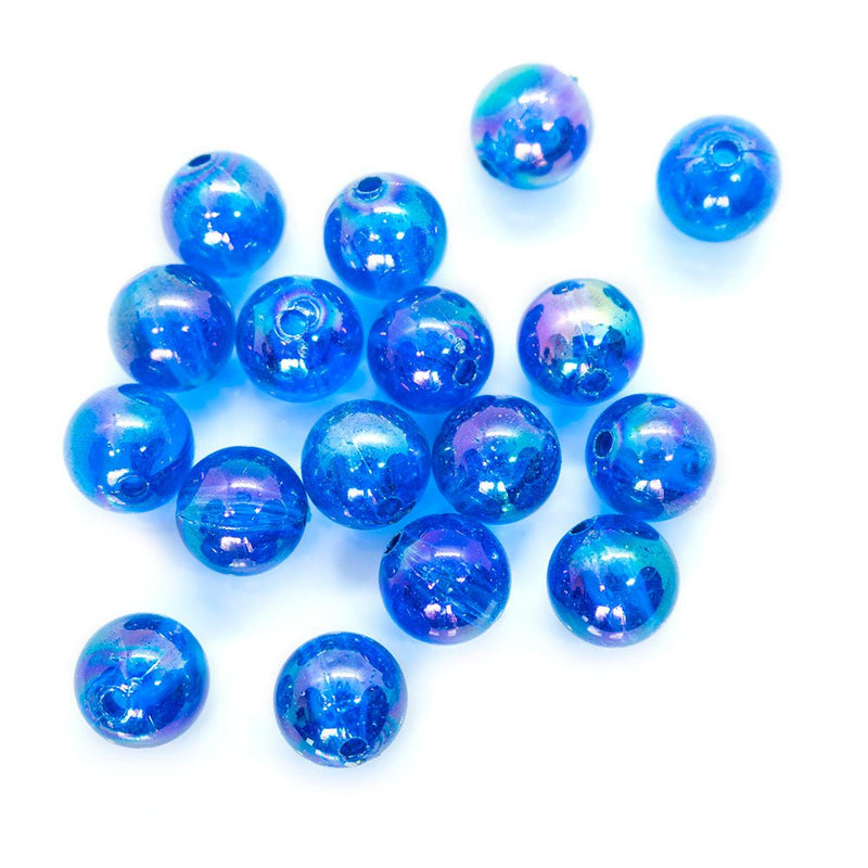 Load image into Gallery viewer, Eco-Friendly Transparent Beads 10mm Cobalt - Affordable Jewellery Supplies
