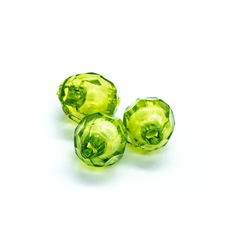 Load image into Gallery viewer, Bead in Bead Faceted Round 8mm Green - Affordable Jewellery Supplies

