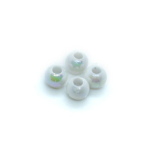 Vacuum Beads 4mm White AB - Affordable Jewellery Supplies