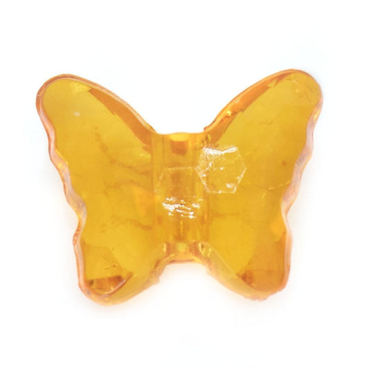 Acrylic Butterfly Bead 15mm x 13mm Orange - Affordable Jewellery Supplies