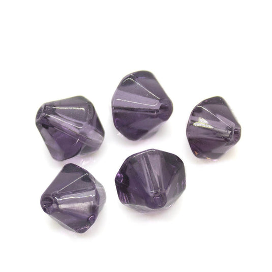 Crystal Glass Bicone 6mm Violet - Affordable Jewellery Supplies