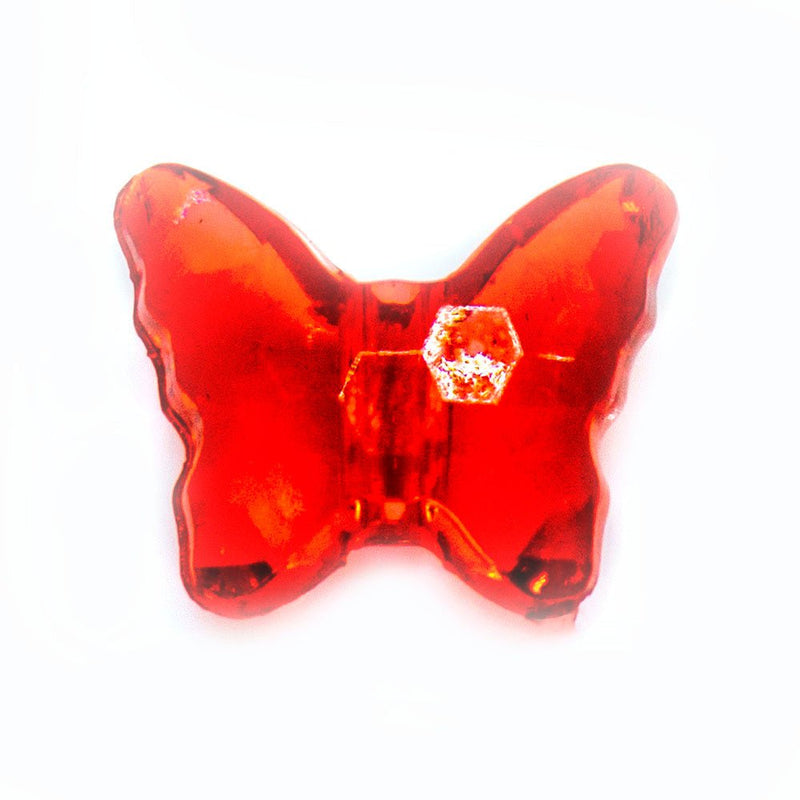 Load image into Gallery viewer, Acrylic Butterfly Bead 10mm x 8mm Red - Affordable Jewellery Supplies

