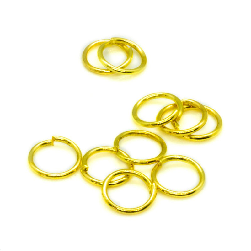 Load image into Gallery viewer, Jump Rings Round 6mm x 0.6mm Gold plated - Affordable Jewellery Supplies
