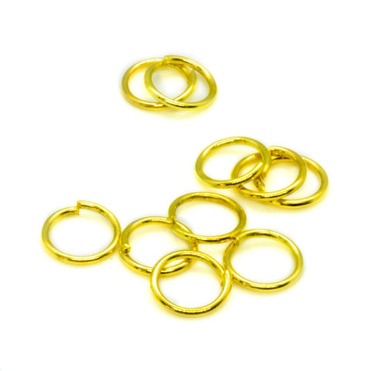 Jump Rings Round 6mm x 0.6mm Gold plated - Affordable Jewellery Supplies