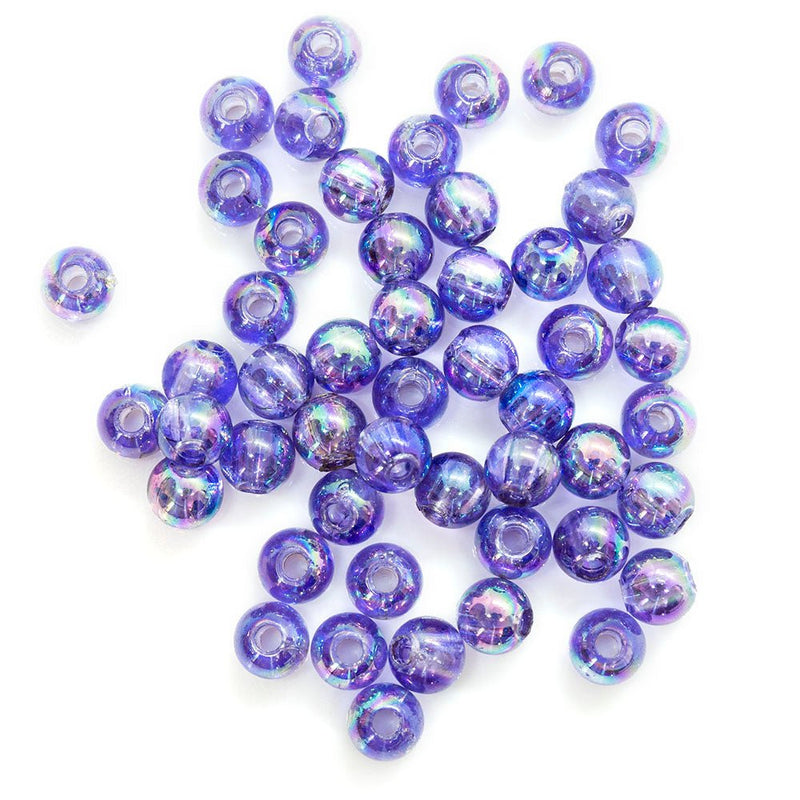 Load image into Gallery viewer, Eco-Friendly Transparent Beads 4mm Violet - Affordable Jewellery Supplies
