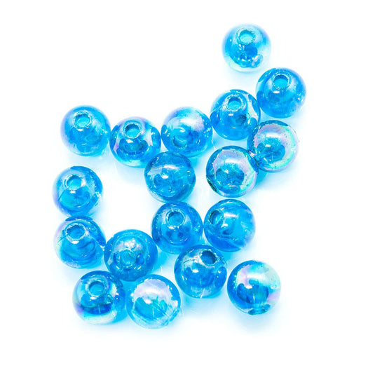 Eco-Friendly Transparent Beads 6mm Dark Blue - Affordable Jewellery Supplies
