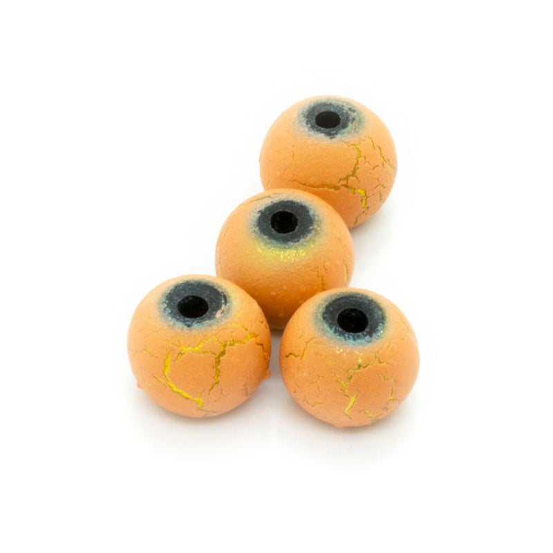 Load image into Gallery viewer, Gold Desert Sun Beads 8mm Peach - Affordable Jewellery Supplies
