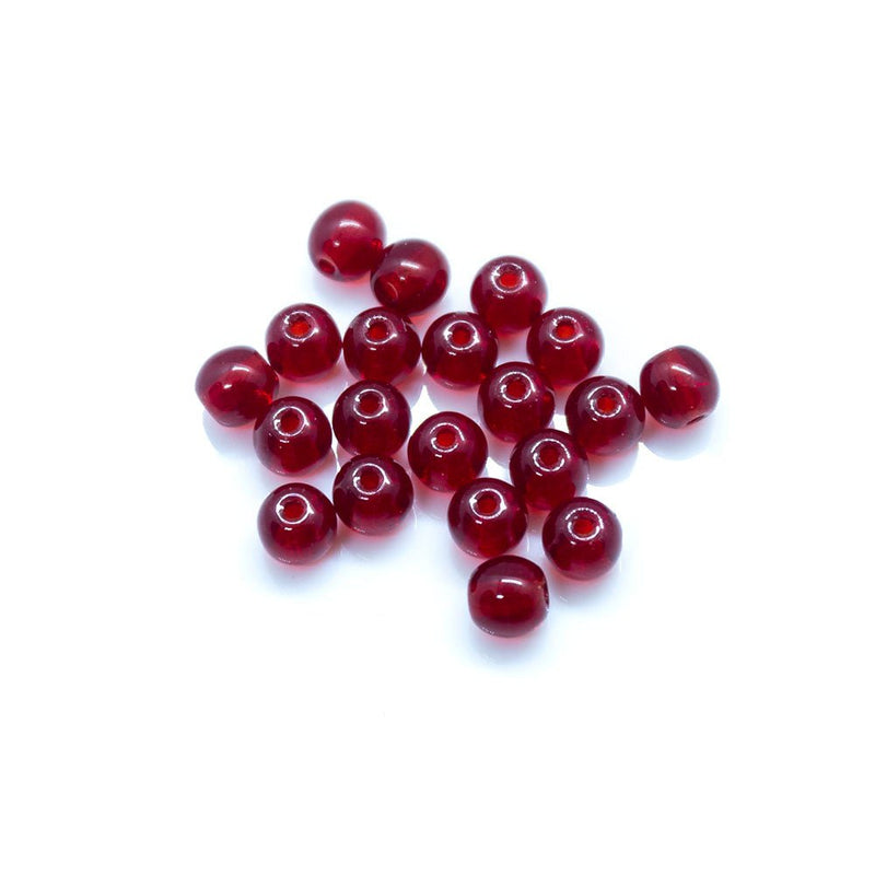 Load image into Gallery viewer, Czech Glass Druk Round 4mm Ruby - Affordable Jewellery Supplies
