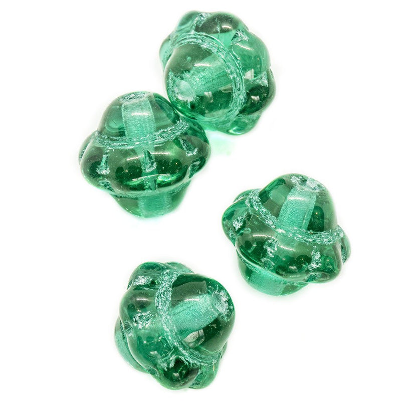 Load image into Gallery viewer, Czech Glass Spinner 8mm x 8mm Emerald - Affordable Jewellery Supplies
