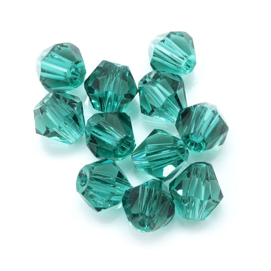 Crystal Glass Faceted Bicone 3mm Teal - Affordable Jewellery Supplies