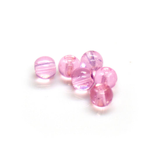 Glass Crackle Beads 3mm Pink - Affordable Jewellery Supplies